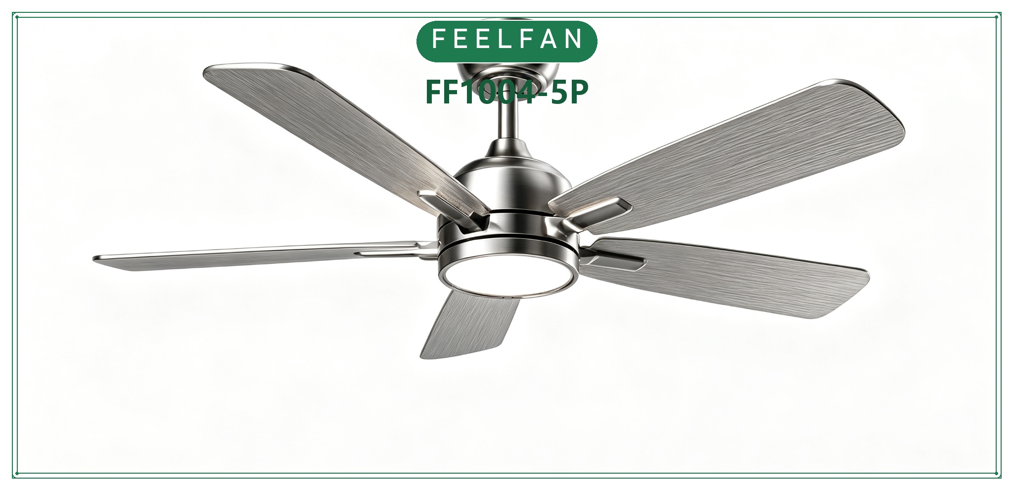 FEELFAN FF1004-3P / FF1004-5P 3 & 5-Blade BLDC Ceiling Fan with LED Light variant 5 — Nickel