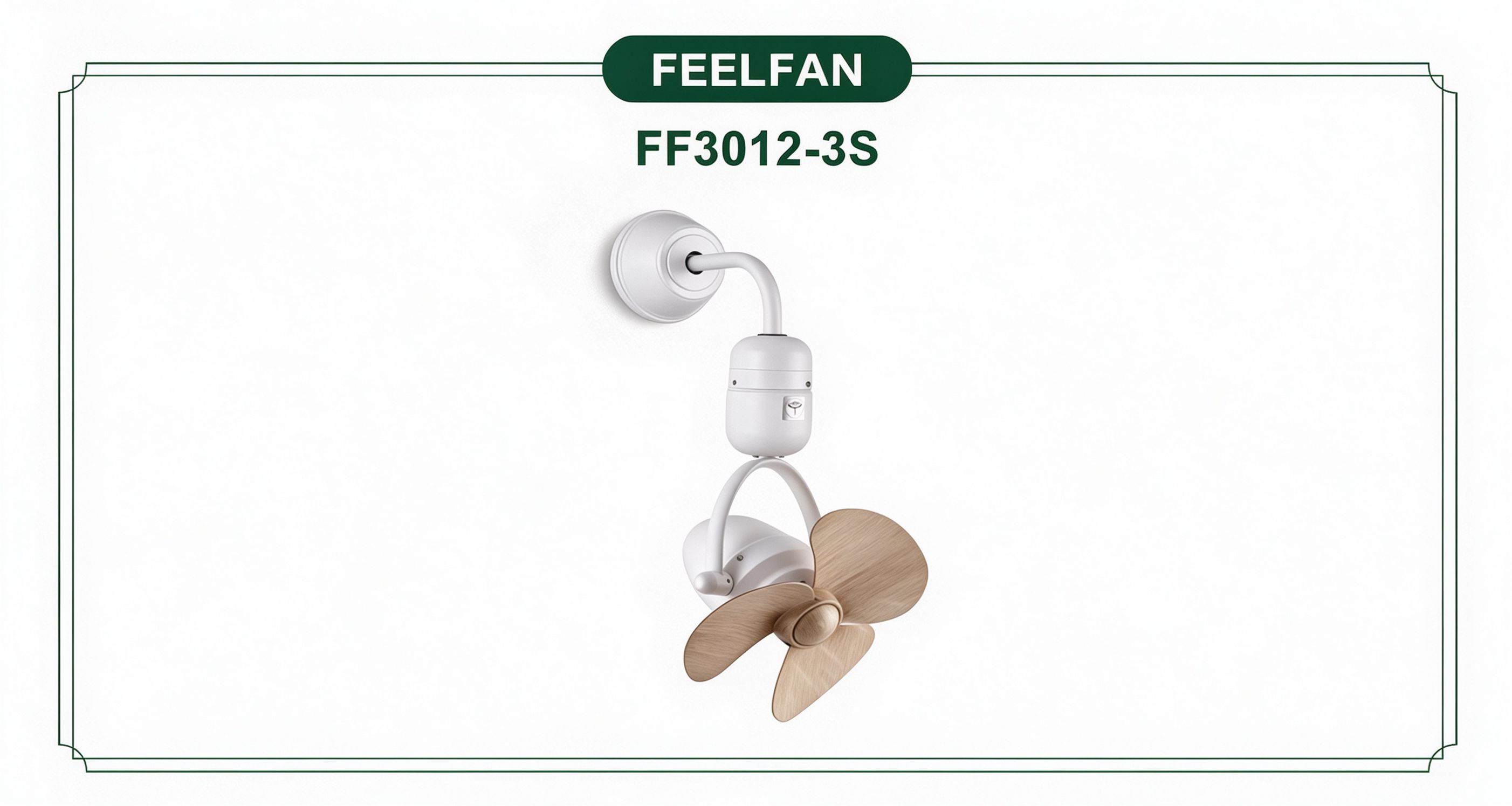 FEELFAN FF3012-3S 3-Blade Wall Mounted BLDC Fan variant 4 — White