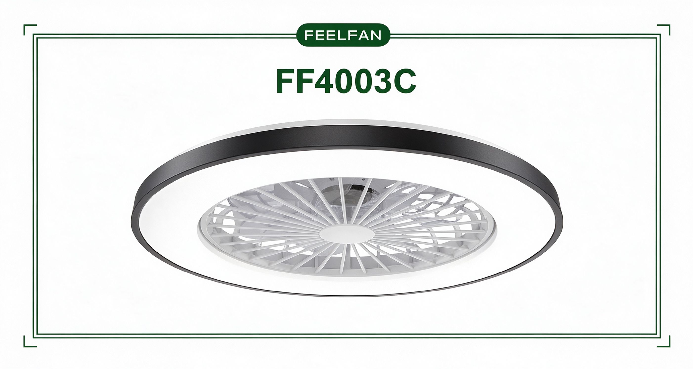 FEELFAN FF4003C 20" 5-Blade PC Ultra-Thin LED BLDC Ceiling Fan